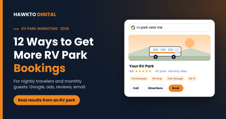 RV park marketing ideas to get more bookings by Hawkto Digital