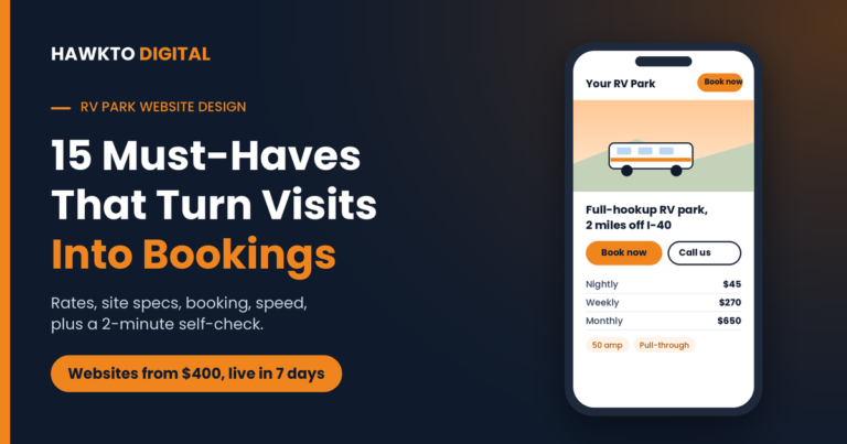 rv park website design