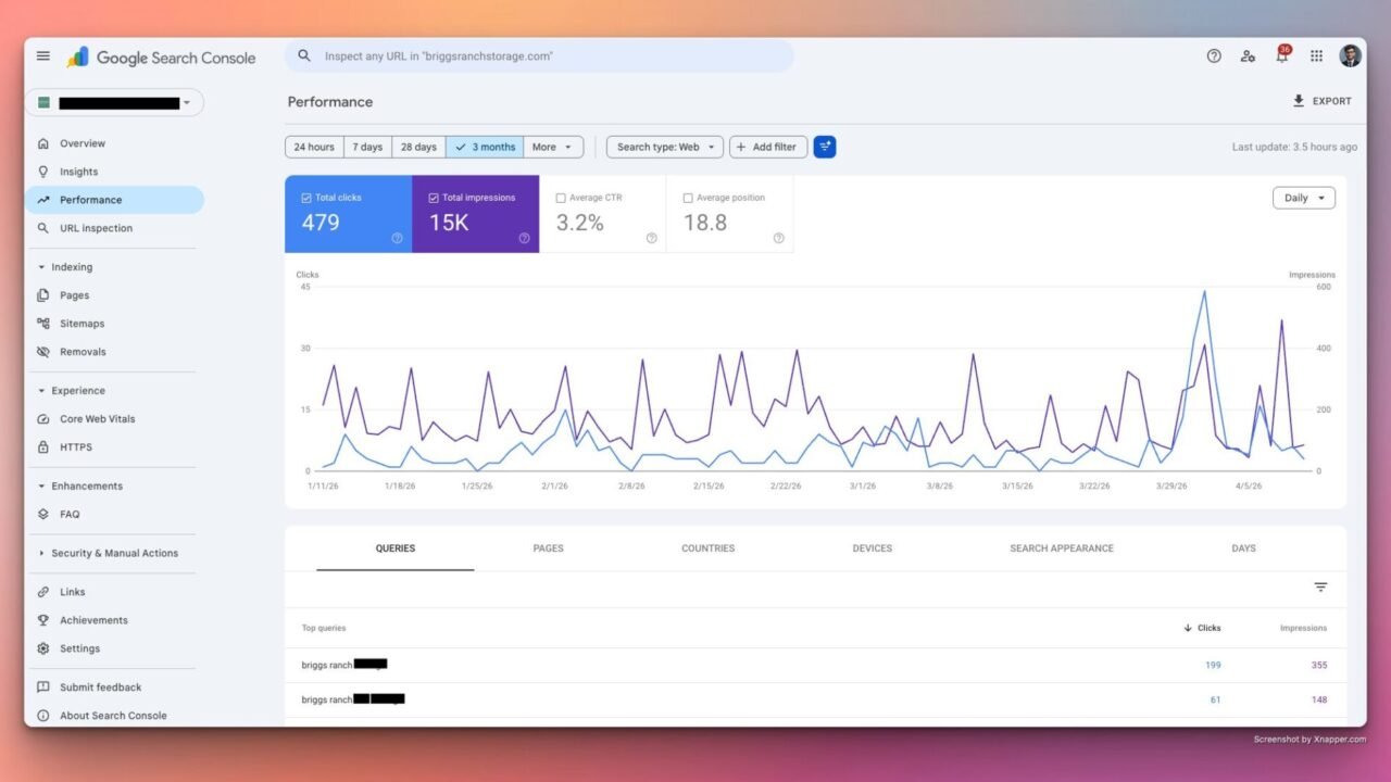 Briggs Ranch Storage SEO Work | Mehedi Hasan